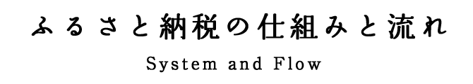 ふるさと納税の仕組み　System and Flow